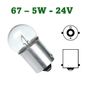 ISO14LX67 5W 24V - LAMPADA HALOGENA 67 24V 5W BA15S 1 POLO 13821P (EMB. COM 10 PECAS - VALOR UNITARIO) - PC