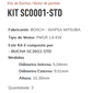 KIT SC0001-STD - KIT BUCHA PARTIDA FIAT ARGO/ TORO/ MOBI/ RENEGADE/ CIVIC/ ESTE KIT É COMPOSTO POR: 3-BUCHA SC2022-STD - KIT