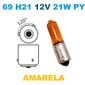 ISO14LXH21 AM 12V - LAMPADA HALOGENA H21 12V AMARELA PY 69 PISCA VECTRA/ BORA/ ZAFIRA - BASE BAY9S - 12056 (EMB. COM 01 PECA - VALOR UNITARIO) - PC ISO14LXH21 AM 12V - LAMPADA HALOGENA H21 12V AMARELA PY 69 PISCA VECTRA/ BORA/ ZAFIRA - BASE BAY9S - 12056 (EMB. COM 01 PECA - VALOR UNITARIO) - PC