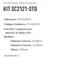 KIT SC2121-STD - KIT BUCHA PARTIDA BLAZER/ S10 - ESTE KIT É COMPOSTO POR: 1-BUCHA SC3035-STD/ 1-BUCHA ROLAMENTO REF. 629-2RS/ 1-BUCHA SC2298-STD/ 1-BUCHA SC2277-STD - KIT