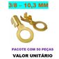 ISO80160-S - 3/8 - TERMINAL OLHAL 10,3 MM (3/8) (EMB. COM 50 PECAS - VALOR UNITARIO) - PC ISO80160-S - 3/8 - TERMINAL OLHAL 10,3 MM (3/8) (EMB. COM 50 PECAS - VALOR UNITARIO) - PC