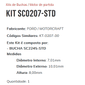KIT SC0207-STD - KIT BUCHA PARTIDA MOTORCRAFT COROLA/ ETIOS/ CIVIC/ PANDA/ ESTE KIT É COMPOSTO POR: 1-BUCHA SC2245-STD/ 1-BUCHA SC3477-STD/ 1-BUCHA SC3478-STD/ 1-BUCHA SC3485-STD - KIT