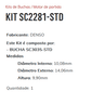 KIT SC2281-STD - KIT BUCHA PARTIDA DENSO/ GRANDSIENA/ MOBI/ UNO/ PALIO/ STRADA/ TORO/ ESTE KIT É COMPOSTO POR: 1-BUCHA SC3035-STD/ 1-BUCHA SC3447-STD/ 1-BUCHA SC3439-STD/ 1-BUCHA SC3500-STD - KIT