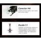 ISO14KB4H412V - KIT LAMPADA LED MINI KB4 H4 30000LM 6500K 12V (EMB. COM 02 PECAS - VALOR DO PAR) - KIT