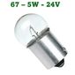 ISO14LX67 5W 24V - LAMPADA HALOGENA 67 24V 5W BA15S 1 POLO 13821P (EMB. COM 10 PECAS - VALOR UNITARIO) - PC