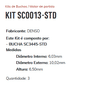 KIT SC0013-STD - KIT BUCHA PARTIDA DENSO/ G6/ GOL/ UP/ FOX - ESTE E COMPOSTO DE 03 BUCHA SC3445 - KIT