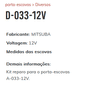 D-033-12V - KIT REPARO PORTA ESCOVA A-033-12V - NEW CIVIC/ NEW FIT - KIT D-033-12V - KIT REPARO PORTA ESCOVA A-033-12V - NEW CIVIC/ NEW FIT - KIT