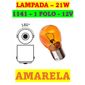 ISO14LX1141 AM 12V - LAMPADA HALOGENA 1141 12V 21W AMARELA BA15S 1POLO 12498 (EMB. COM 10 PECAS - VALOR UNITARIO) - PC
