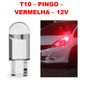 ISO6LT10R VM 12V - LAMPADA PINGO 12V - T10 - ALTA RESISTENCIA - VERMELHA (EMB. COM 1 PECA- VALOR UNITARIO) - PC