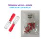 ISO6TRM1-187 - TERMINAL MACHO 4.8MM ISOLADO VERMELHO (EMB. COM 20 PEÇAS - VALOR UNITARIO) - PC