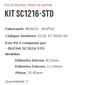 KIT SC1216-STD - KIT BUCHA PARTIDA BOSCH HILUX 3.0/ ESTE KIT É COMPOSTO POR: 1 - BUCHA SC2024-STD/ 1 - BUCHA SC2072-STD/ 1 - BUCHA SC1856-STD/ 1 - BUCHA SC2056-STD - KIT