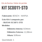 KIT SC0011-STD - KIT BUCHA PARTIDA ARGO/ TORO/ MOBI 1.0/ NOVO UNO/ RENEGADE FLEX 1.8/ ESTE KIT É COMPOSTO POR: 1-BUCHA SC1871-STD/ 1-BUCHA SC3035-STD/ 1-BUCHA SC3469-STD/ 1-BUCHA SC1909-STD - KIT