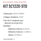KIT SC1220-STD - KIT BUCHA PARTIDA DELCO ASTRA/ BLAZER/ S10 - ESTE KIT É COMPOSTO POR:   1- BUCHA SC2139-STD/   1- BUCHA SC1199-STD/   1- BUCHA ROLAMENTO REF. 608-2RS/   1- BUCHA SC1824-STD - KIT
