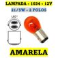 ISO14LX1034 AM 12V - LAMPADA HALOGENA 1034 12V AMARELA 21/5W 12V BAY15D 2 POLOS 12499A (EMB. COM 10 PECAS - VALOR UNITARIO) - PC