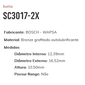 SC3017-2X - BUCHA PARTIDA GOL/SANT/ LM - BOSCH - 12,39 X 16,52 X 10,50 MM - PC SC3017-2X - BUCHA PARTIDA GOL/SANT/ LM - BOSCH - 12,39 X 16,52 X 10,50 MM - PC