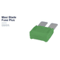 AMS185-30A - FUSIVEL LAMINA MAXI PLUS VERDE 30A - PC AMS185-30A - FUSIVEL LAMINA MAXI PLUS VERDE 30A - PC