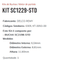 KIT SC1229-STD - KIT BUCHA PARTIDA DELCO ASTRA/ BLAZER/ S10/ NOVO CORSA ESTE KIT É COMPOSTO POR: 1-BUCHA SC2198-STD/ 1-BUCHA SC1904-STD/ 1-BUCHA SC080-STD/ 1-BUCHA SC2197-STD - KIT