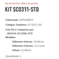 KIT SC0311-STD   - KIT BUCHA PARTIDA FUSION/ MILAN/ TORO/ SANDERO/ LOGAN - COMPOSTO POR:1-BUCHA SC2206-STD/ 1-BUCHA SC3035-STD/ 1-BUCHA SC2258-STD/ 1-BUCHA SC2276-STD - KIT
