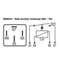 DNI0112 12V - RELE AUX. 4 TERM. C/ SUP. 30A 12V UNVERSAL - PC DNI0112 12V - RELE AUX. 4 TERM. C/ SUP. 30A 12V UNVERSAL - PC