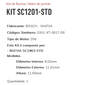 KIT SC1201-STD - KIT BUCHA PARTIDA BOSCH GM ASTRA/ OMEGA/ VECTRA/ ZAFIRA/ GOL/ PAR/ ESTE KIT É COMPOSTO POR: 1     - BUCHA SC1963-STD/ 1 - BUCHA SC3035-STD/ 1 - BUCHA SC080-STD/ 1 - BUCHA SC3008-STD - KIT