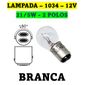 ISO14LX1034 BC 12V - LAMPADA HALOGENA 1034 12V BRANCA 21/5W BAY15D 2 POLOS 12499P (EMB. COM 10 PECAS - VALOR UNITARIO) - PC