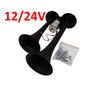 GB1090 12/24V - BUZINA ELETROPNEUMATICA PRETA 12/24V- 2 CORNETAS (EMB. COM 01 PECA- VALOR UNITARIO) - PC
