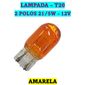 ISO14LX12066 AMB 12V - LAMPADA HALOGENA PINGO T20 AMBAR 21/5W 12V 2 POLOS (EMB. COM 10 PECAS - VALOR UNITARIO) - PC