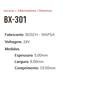 EA-BX-301-12V - ESCOVA ALTERNADOR BOSCH-WAPSA  - MERCEDES-BENS - JG