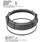 ISO1904036 G - TRAVA DO MEDIDOR C3/ C4/ 3008 1.6 16V - COM GUARNICAO- DIAMETRO EXTERNO 174,30MM, DIAMETRO INTERNO (ROSCA) 140,60MM, ALTURA 29,50MM (EMB. COM 01 KIT - VALOR DO KIT) - KIT