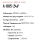 A-005-24V - PORTA ESCOVA PARTIDA 24V BOSCH/ CARGO/ CUMMINS - PC