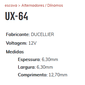 EA-UX-64-12V - ESCOVA ALTERNADOR DUCELLIER 12V - JG EA-UX-64-12V - ESCOVA ALTERNADOR DUCELLIER 12V - JG