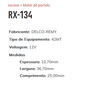 EP-RX-134 12V - ESCOVA PARTIDA D.REMY 42MT/ CAM. VW 12V - 10,70 X 36,70 X 25,00 MM - JG EP-RX-134 12V - ESCOVA PARTIDA D.REMY 42MT/ CAM. VW 12V - 10,70 X 36,70 X 25,00 MM - JG