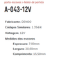 A-043 12V - PORTA ESCOVA PARTIDA DENSO 12V COROLLA/ PEUGEOT307 308/ LAND ROVER - PC A-043 12V - PORTA ESCOVA PARTIDA DENSO 12V COROLLA/ PEUGEOT307 308/ LAND ROVER - PC