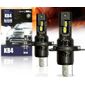 ISO14KB4H412V - KIT LAMPADA LED MINI KB4 H4 30000LM 6500K 12V (EMB. COM 02 PECAS - VALOR DO PAR) - KIT