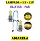 ISO14LX H3 AM 12V - LAMPADA HALOGENA H3 12V 55W AMARELA / BLISTER 12336 (EMB. COM 02 PECAS - VALOR DO KIT) - KIT