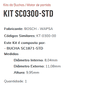 KIT SC0300-STD - KIT BUCHA PARTIDA BOSCH/ COROLA/ DUSTER/ CLIO/ A3 - ESTE KIT É COMPOSTO POR:  1 - BUCHA SC1871-STD  1 - BUCHA ROLAMENTO REF. HK-1010  1- BUCHA SC3008-STD  1- BUCHA SC3497-STD   - KIT