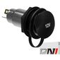 DNI0581 12V - TOMADA C/ TAMPA E FIXA POR ROSCA - PC
