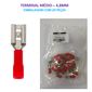 ISO6TRF1-187 - TERMINAL ENCAIXE 4.8MM ISOLADO VERMELHO (EMB. COM 20 PEÇAS - VALOR UNITARIO) - PC