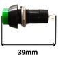 ISO6IT1221 A - CHAVE ON/OFF REDONDA BOTAO VERDE 12MM LIGA/ DESLIGA (EMB. COM 01 PC - VALOR UNITARIO) - PC