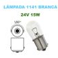 ISO14LX1141BC 15W 24 - LAMPADA HALOGENA 1141 24V 15W BRANCA 1POLO - BASE BA15S - 13403 (EMB. COM 10 PECAS - VALOR UNITARIO) - PC