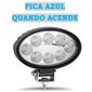 ISO14F6900 AZ 12/24V - FAROL LED OVAL AZUL 12/24V COM 8 LEDS (EMB. COM 01 PC - VALOR UNITARIO) - PC