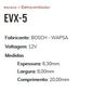 EE-EVX-5 12V - ESCOVA ELETROVENTILADOR BOSCH/ WAPSA - 6,3X8X20 (EMB. COM 01 JOGO DE 4 ESCOVAS - VALOR DO KIT) - JG