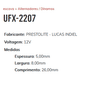 EA-UFX-2207-12V - ESCOVA ALTERNADOR PRESTOLITE-LUCAS INDIEL 12V VOLKSWAGEN/ PEUGEOT - JG EA-UFX-2207-12V - ESCOVA ALTERNADOR PRESTOLITE-LUCAS INDIEL 12V VOLKSWAGEN/ PEUGEOT - JG
