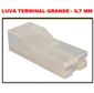 ISO1901804 - LUVA TERMINAL ENCAIXE GRANDE 9,7MM COM 50 UNID. - VALOR UNITARIO - PC ISO1901804 - LUVA TERMINAL ENCAIXE GRANDE 9,7MM COM 50 UNID. - VALOR UNITARIO - PC