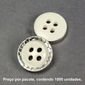 5428 - BOTÃO BRANCO CROMADO - PACOTE COM 1000 UNIDADES