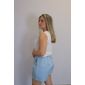 Short Maxma Linho Feminino Cor Azul Short Maxma Linho Feminino Cor Azul