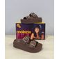 Rasteira Papete Moleca Fivelas Feminino Cor Chocolate