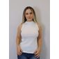 Regata Lzt Com Gola Feminino Cor Off White Regata Lzt Com Gola Feminino Cor Off White
