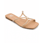 Rasteira Moleca Brilho Feminino Cor Bege