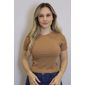 Blusa Cropped Lzt Ribana Feminino Cor Caramelo Blusa Cropped Lzt Ribana Feminino Cor Caramelo